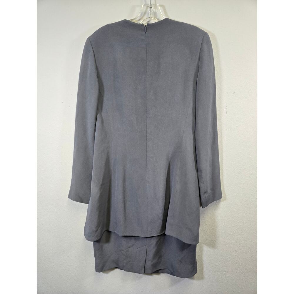 Ann Taylor Gray Silk Suit Dress and Jacket - Picture 4 of 6